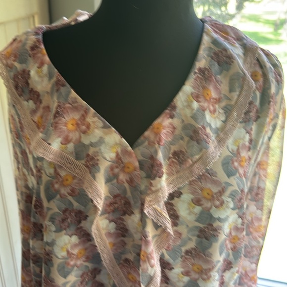 Aritzia Wilfred‎ Eden Floral Chiffon Blouse - Picture 6 of 14